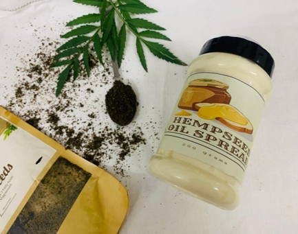 Hemp seed oil spread using beeswax as oleogel